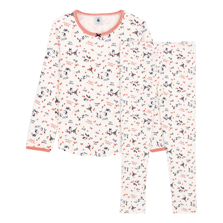 Conjunto de pijama de algodón orgánico Tunette | Rojo- Imagen del producto n°0