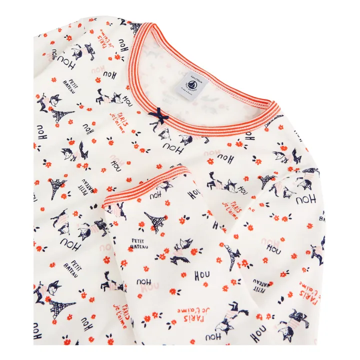 Conjunto de pijama de algodón orgánico Tunette | Rojo- Imagen del producto n°1