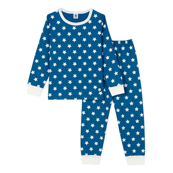 Triolette Organic Cotton Star Pyjama Set | Blue- Product image n°0