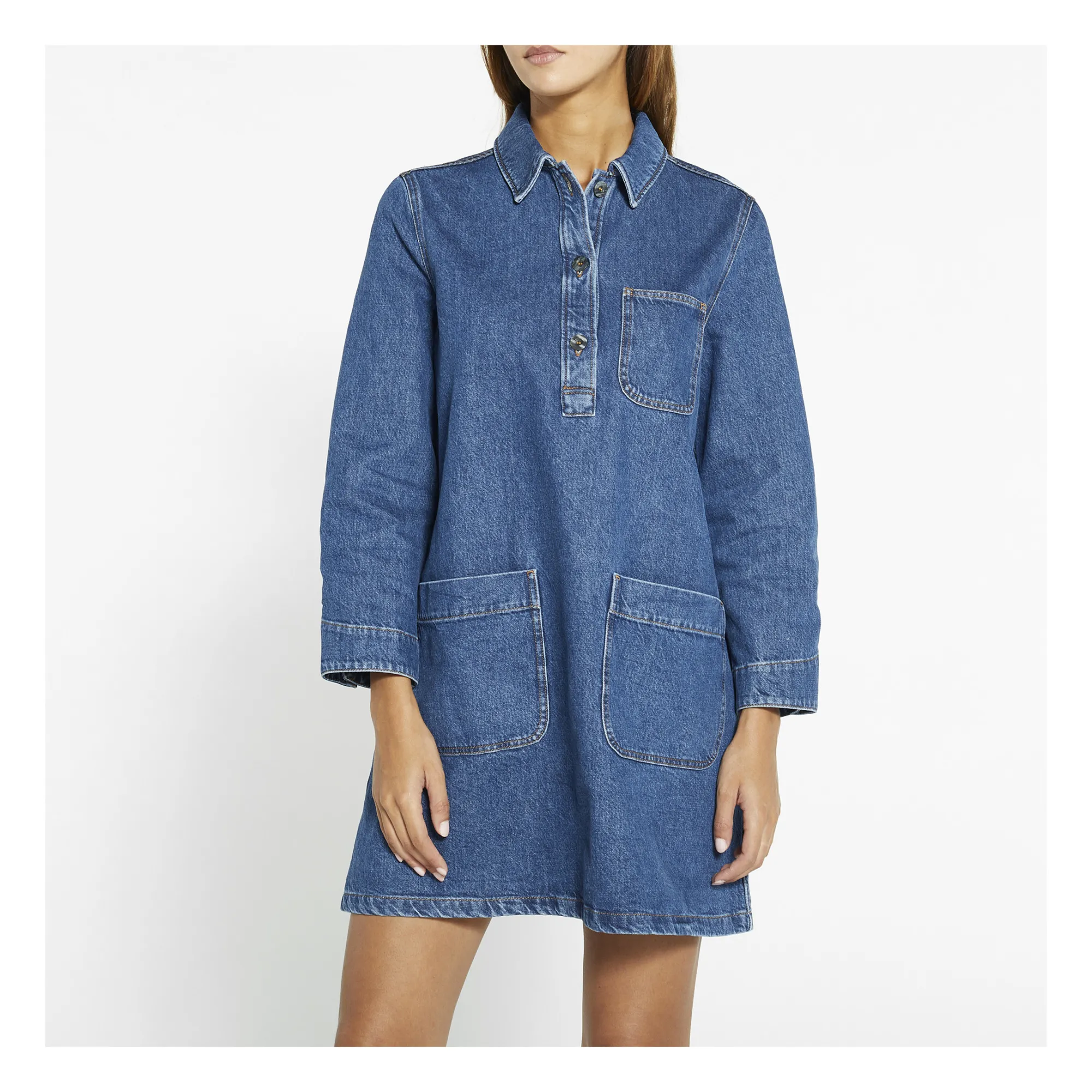 apc aurelia denim dress APC x Carhartt Aurelia Women's Denim Dress size 38