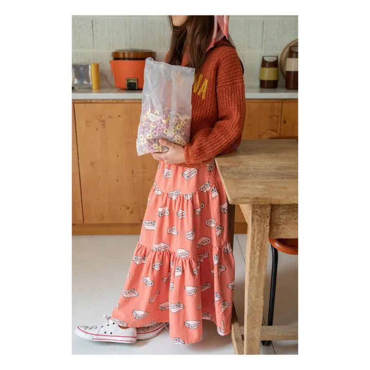 Long Skirt | Coral- Product image n°1