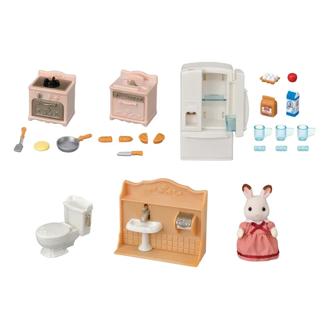 Le set d'ameublement cosy cottage et maman
