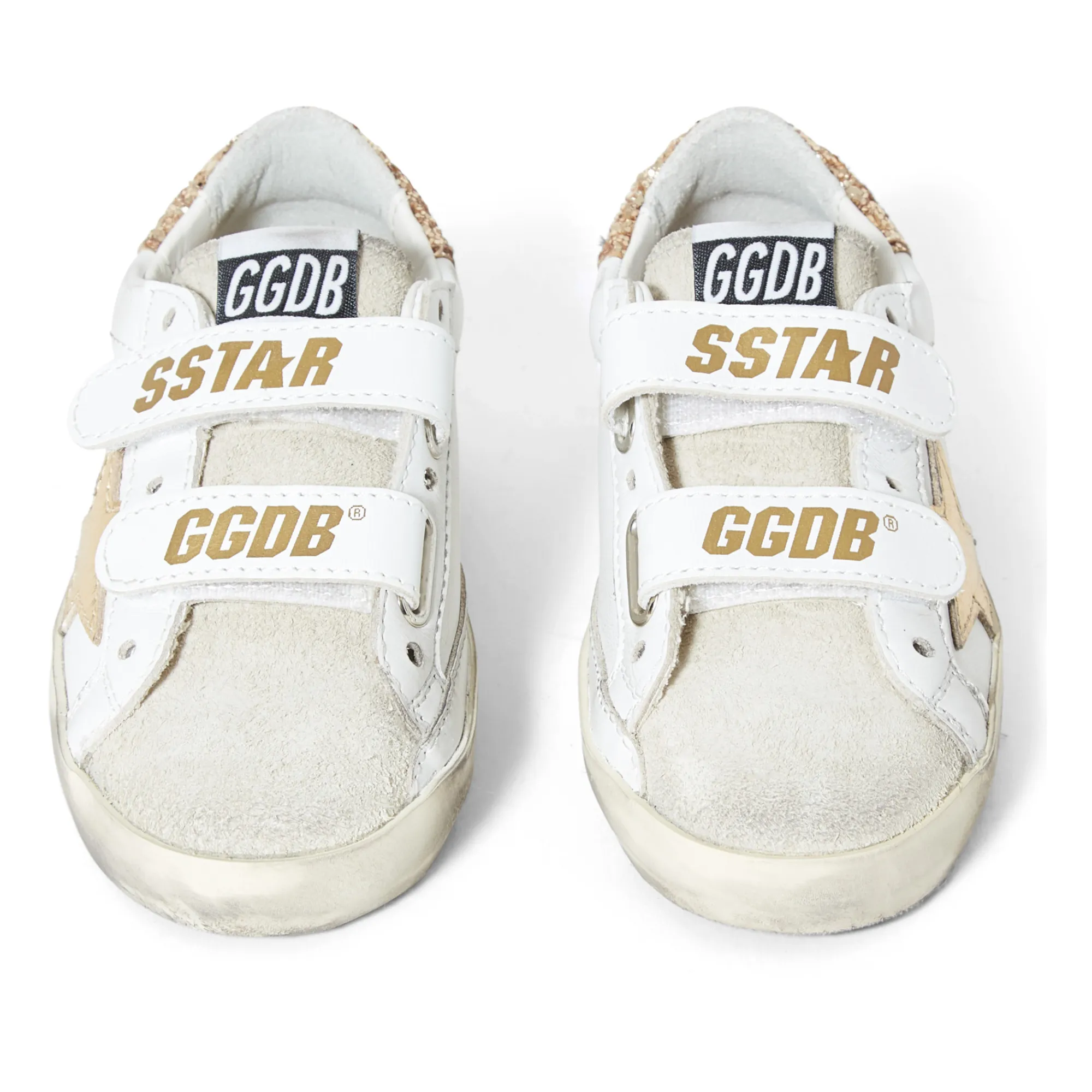 Ggdb Golden Goose Old School Velcro Leather Sneakers Golden