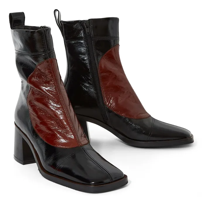 Larisa Two-tone Boots | Black- Product image n°1
