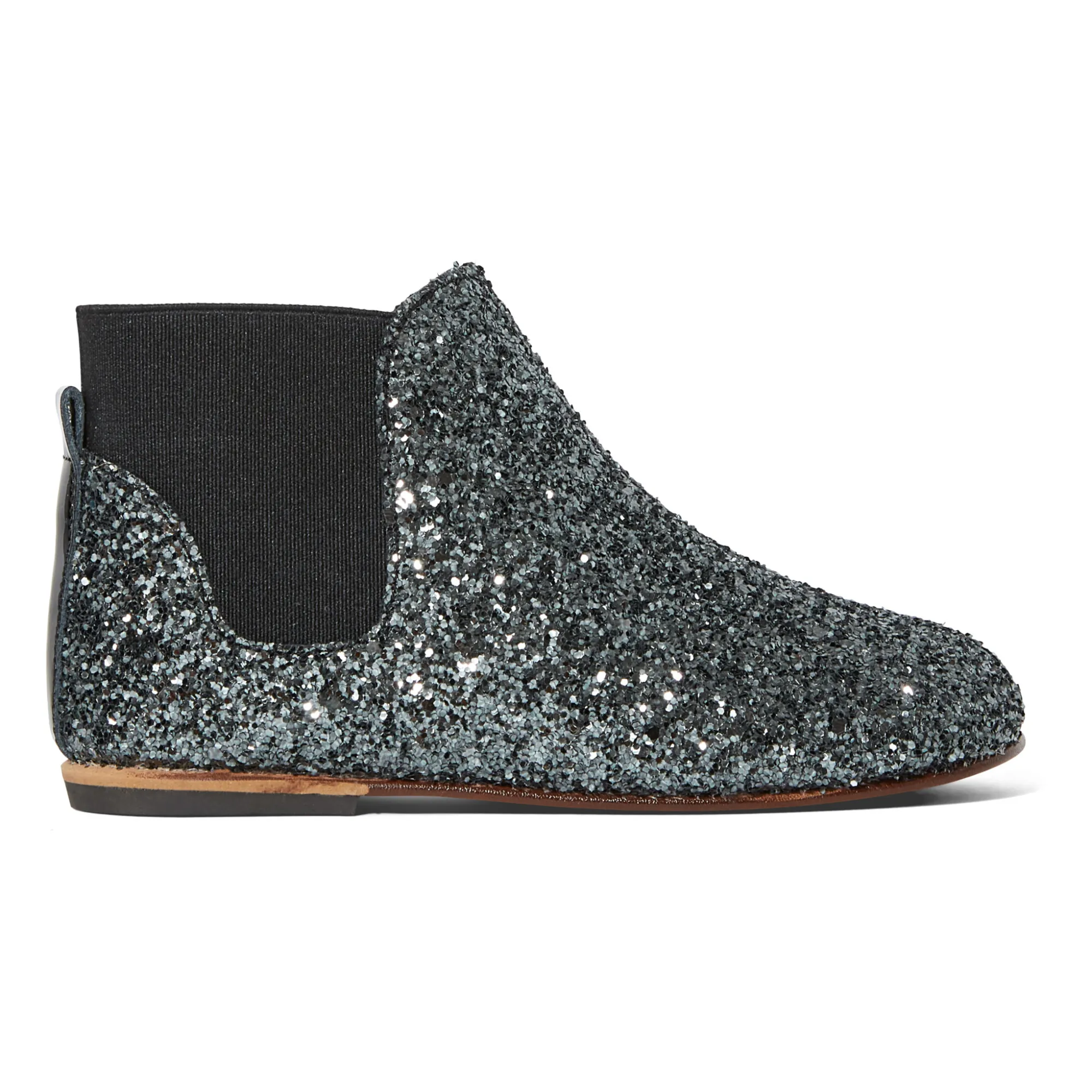 Babywalker Silver Elastic Glitter Boots