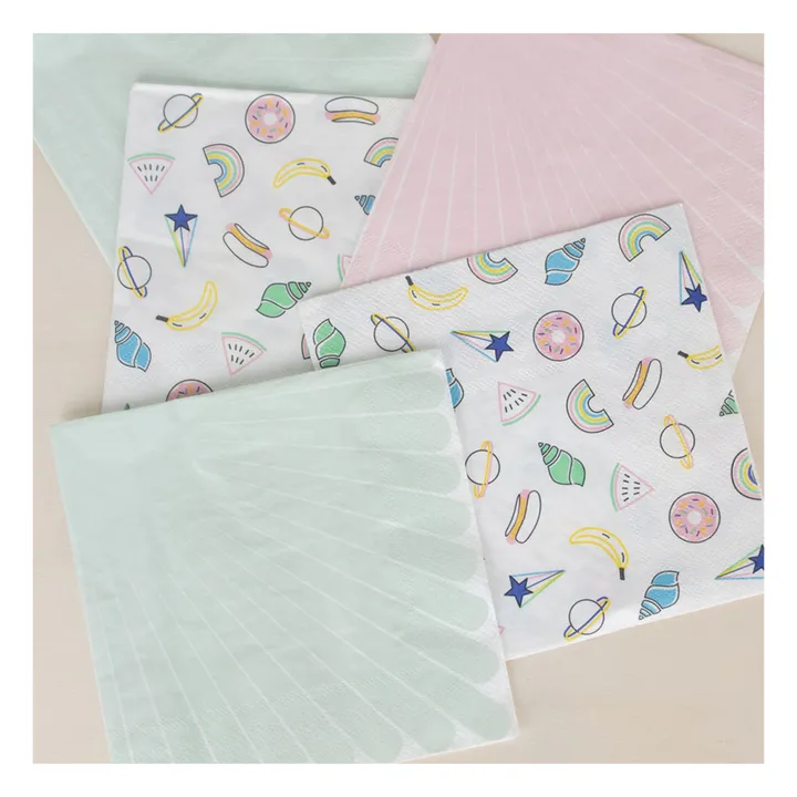 Serviettes en papier Pastel - Lot de 20 | Vert pâle- Image produit n°1