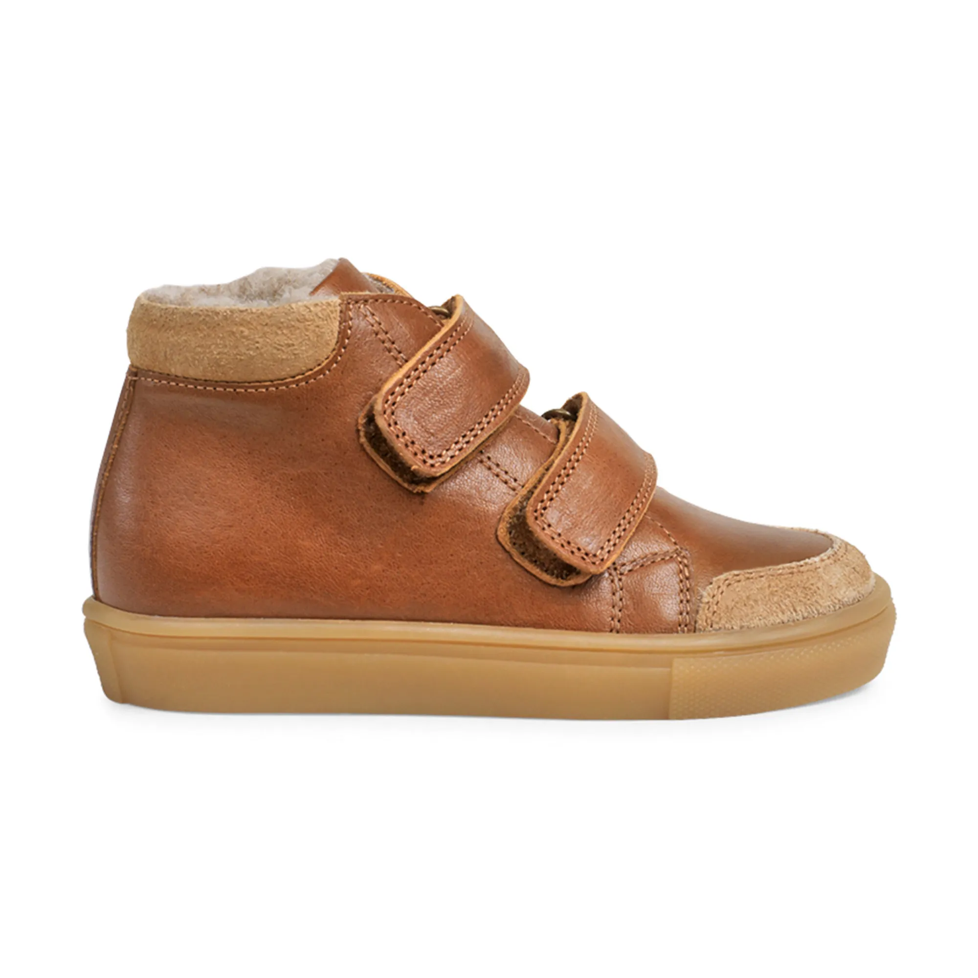 Petit Nord Cognac Toasty 2-Velcro Sherpa-Lined Sneakers