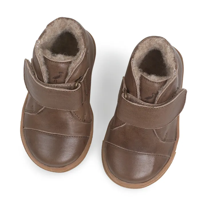 Toasty 1-Velcro Sherpa-lined Sneakers | Taupe brown- Product image n°2