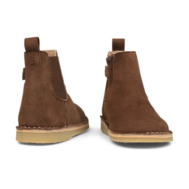 Stivali, modello: Ankle, con zip | Cioccolato