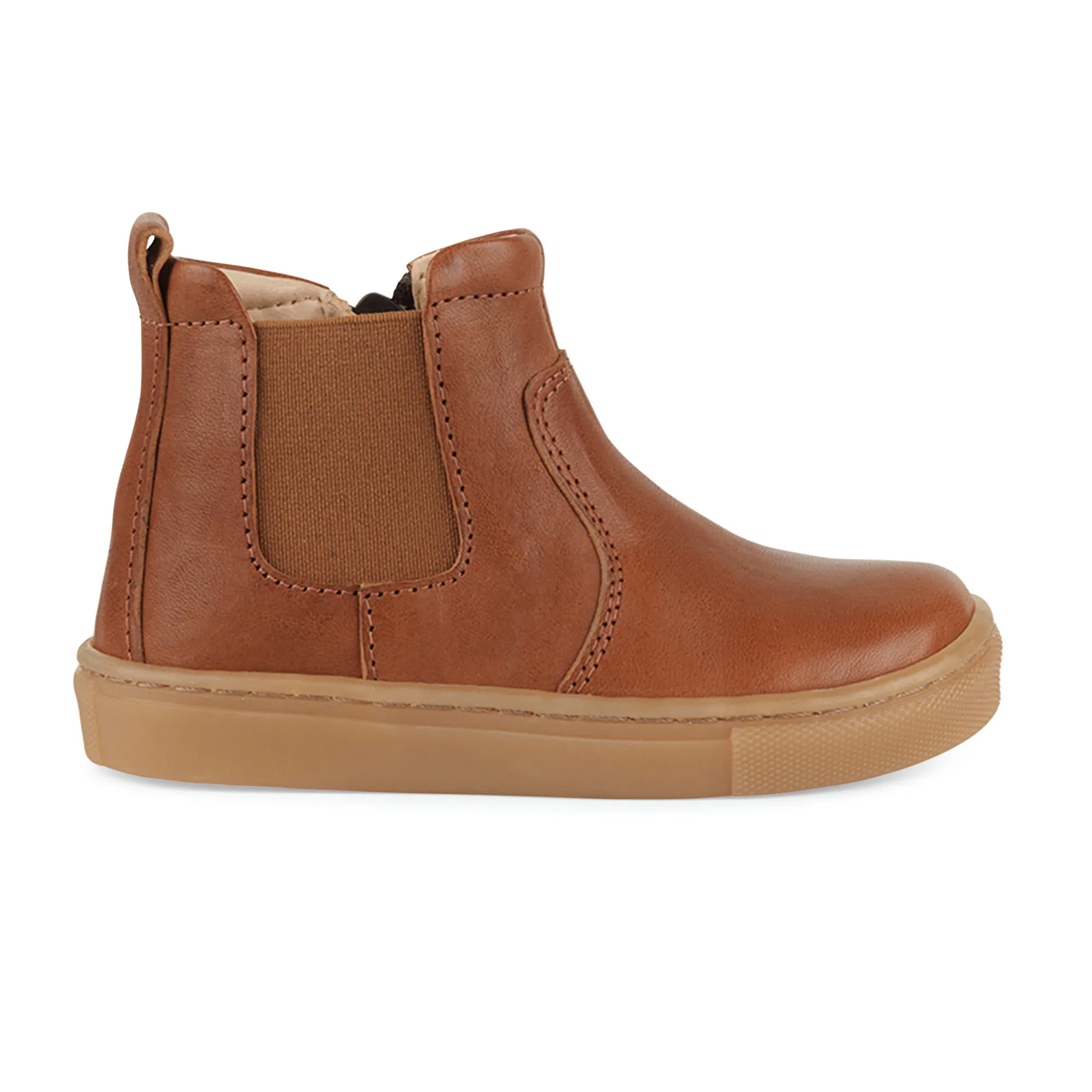 Sporty Zip Chelsea Boots | Cognac- Product image n°0