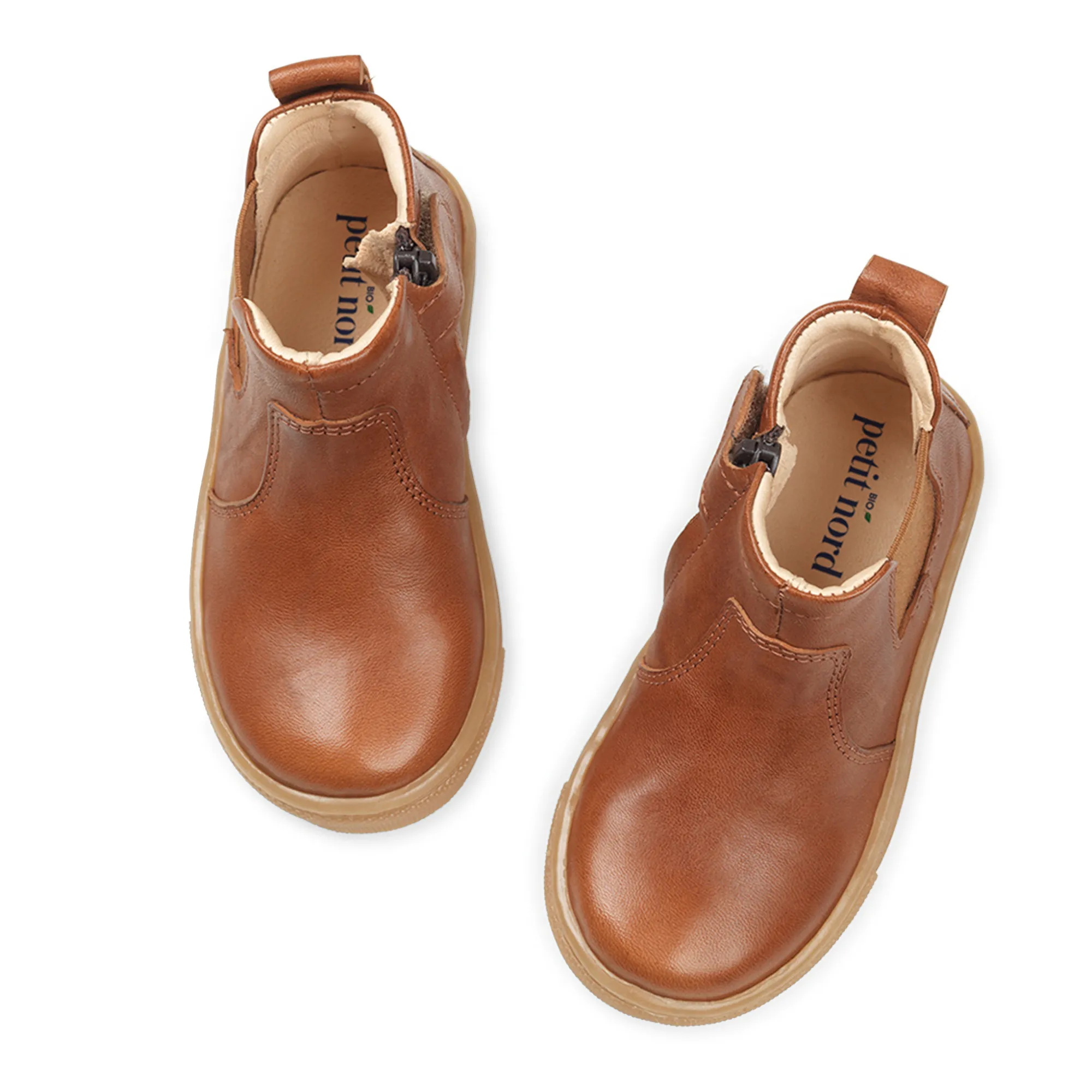 Sporty Zip Chelsea Boots | Cognac- Product image n°2