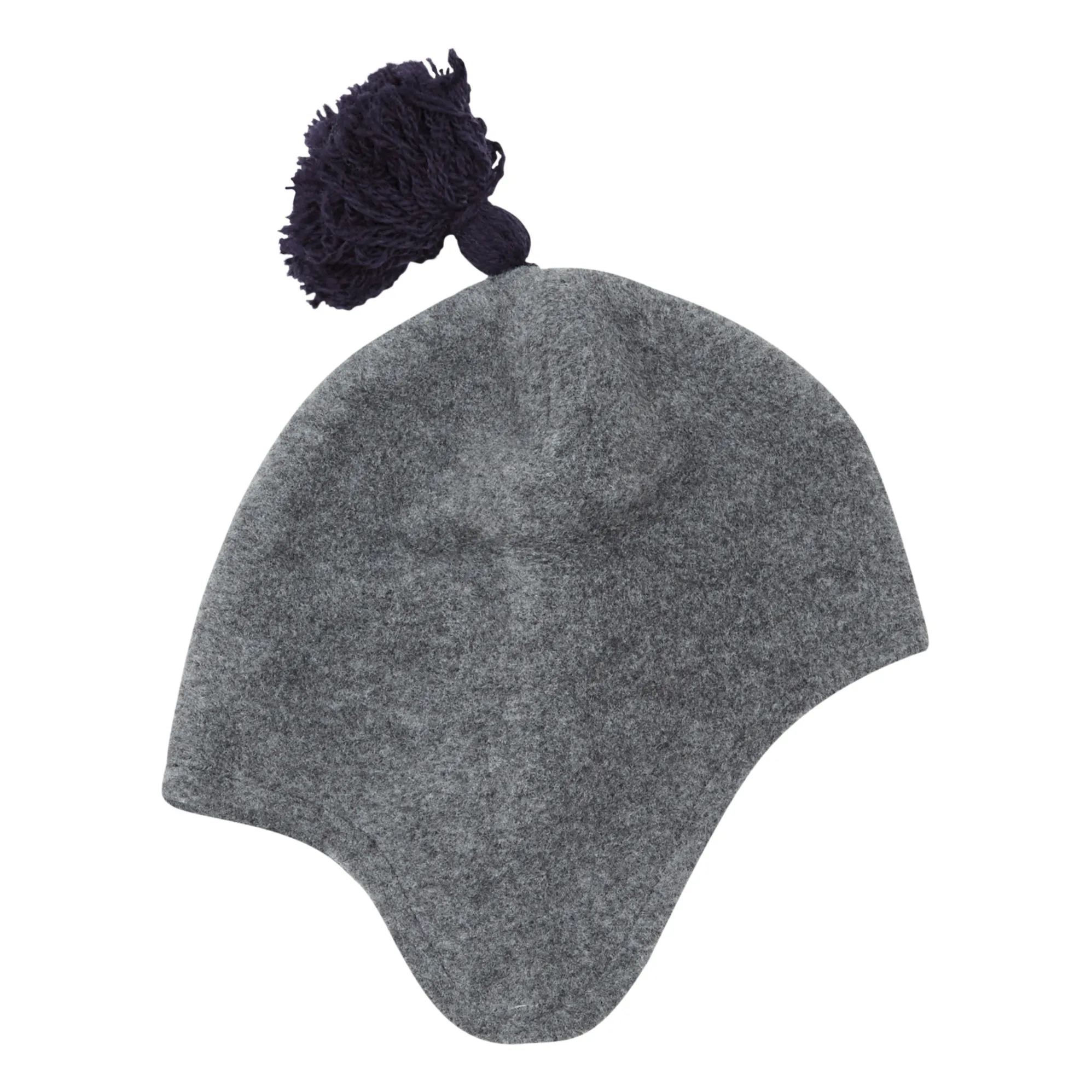 Zhoe & Tobiah Heather Grey Polar Fleece Peruvian Beanie
