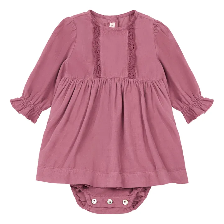 Velvet Bodygrow Dress | Pink- Product image n°0