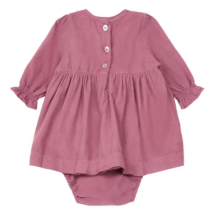 Velvet Bodygrow Dress | Pink- Product image n°2