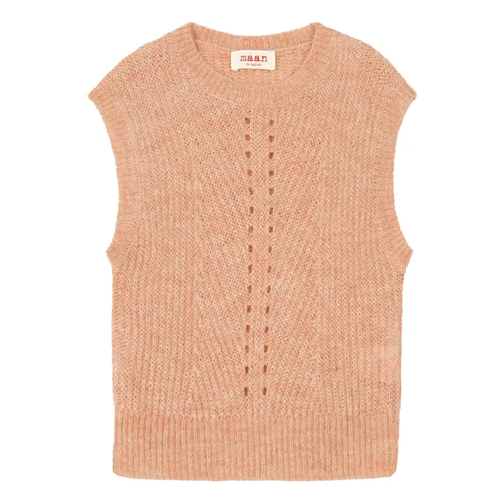 Wool and Mohair Vest | Beige- Product image n°0