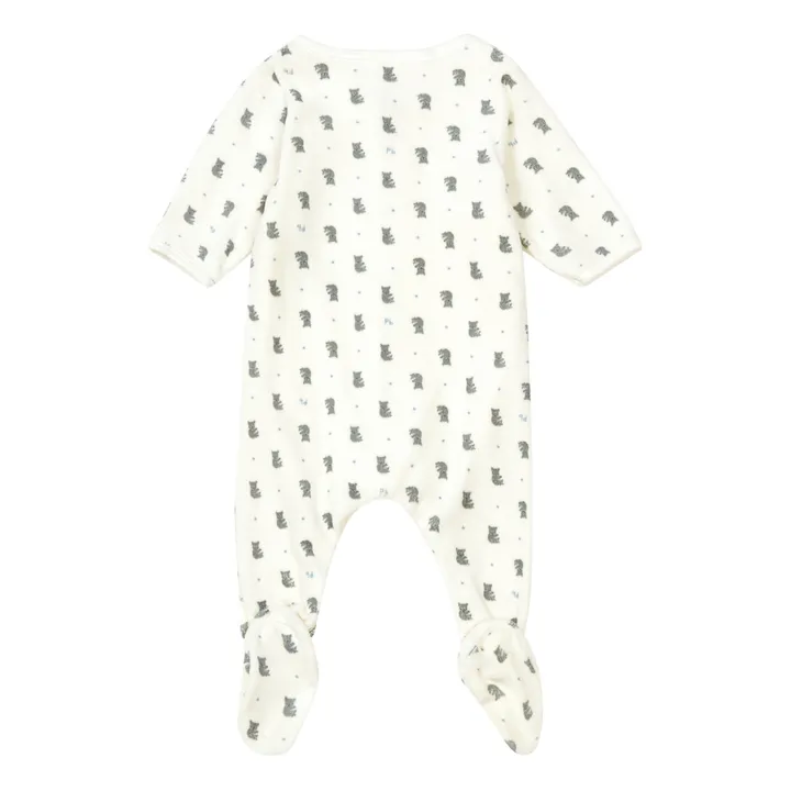 Samt-Pyjama Tagon Bio-Baumwolle | Grau- Produktbild Nr. 1