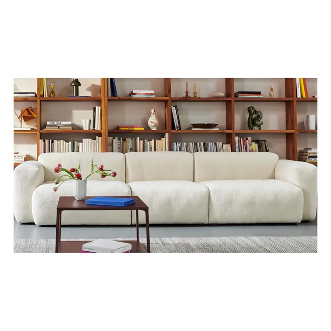 Sofa Mag Soft Niedrige Armlehnen, 3-Sitzer Kombination 1 | Cremefarben