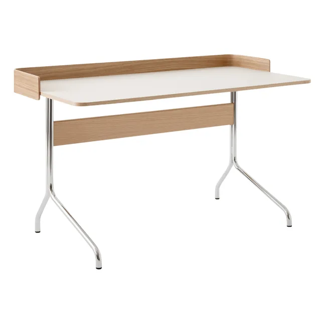 Pavilion AV17 Desk, Chrome Base | Oak