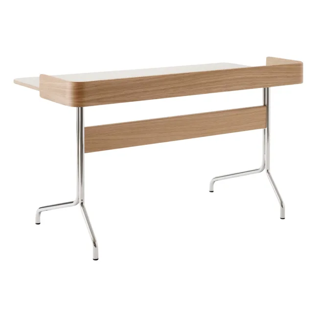 Pavilion AV17 Desk, Chrome Base | Oak