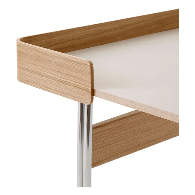 Pavilion AV17 Desk, Chrome Base | Oak