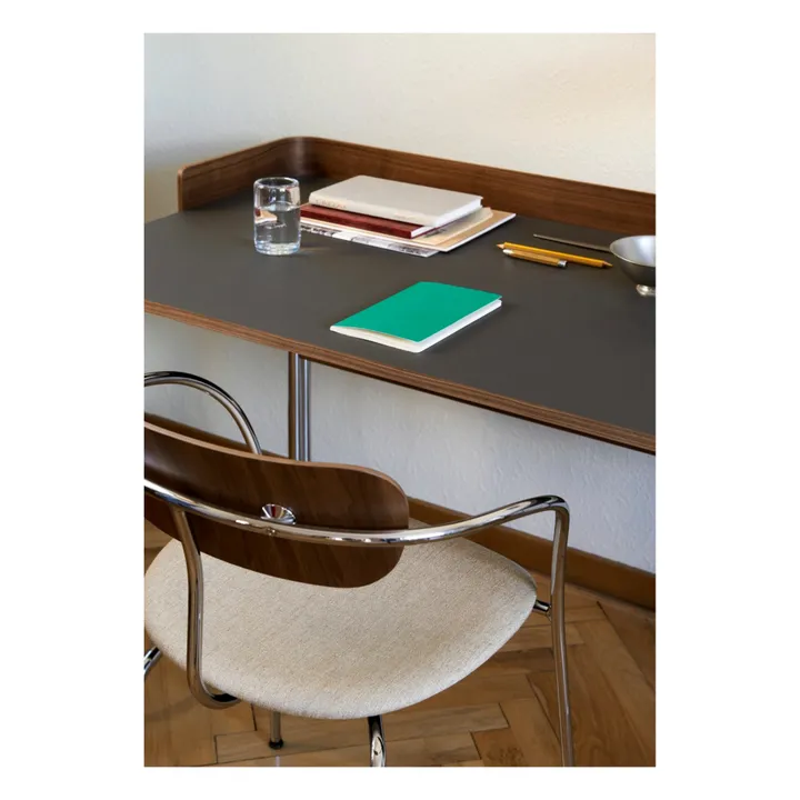 Escritorio Pavilion AV17, base cromada | Walnut- Imagen del producto n°3