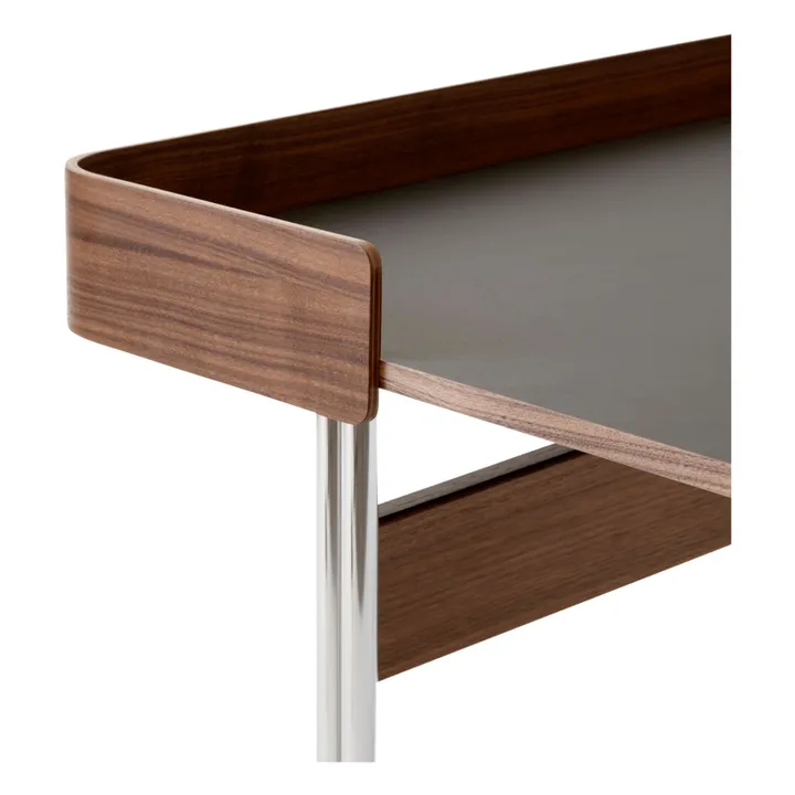 Escritorio Pavilion AV17, base cromada | Walnut- Imagen del producto n°4