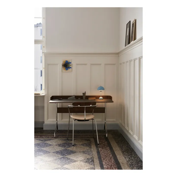 Escritorio Pavilion AV17, base cromada | Walnut- Imagen del producto n°5