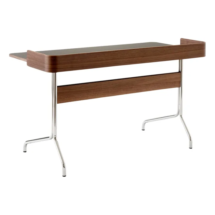 Escritorio Pavilion AV17, base cromada | Walnut- Imagen del producto n°6
