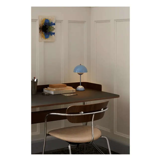 Scrivania Pavilion AV17, base cromata | Marrone
