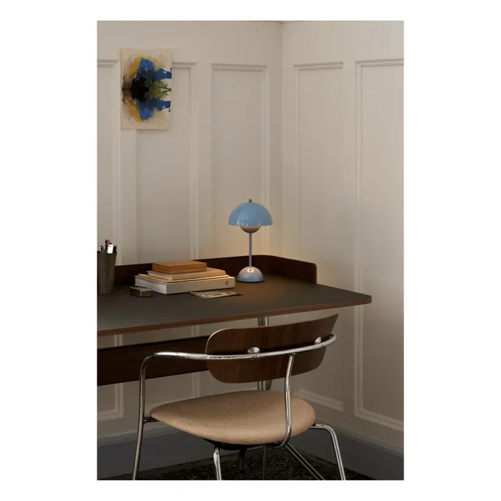 Escritorio Pavilion AV17, base cromada | Walnut- Imagen del producto n°8