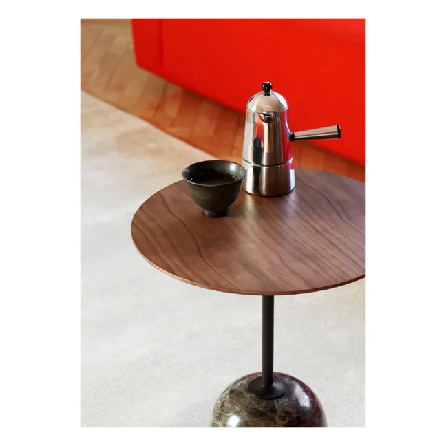 Table d'appoint Lato LN8, plateau en noyer