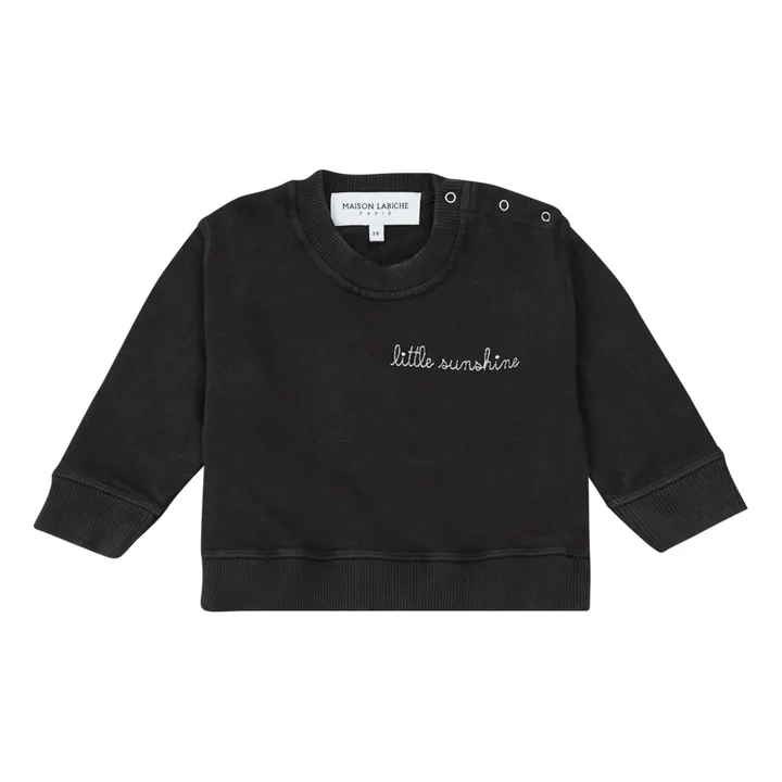 Pereire Little Sunshine Organic Cotton Sweatshirt X Smallable | Black- Product image n°0
