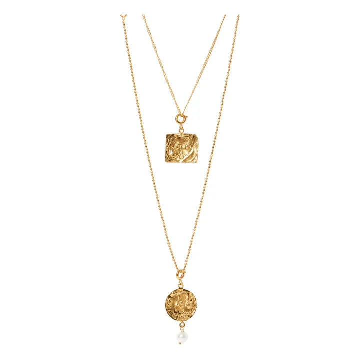 Nymphe Halskette Set mit 2 Charms | Gold- Produktbild Nr. 0