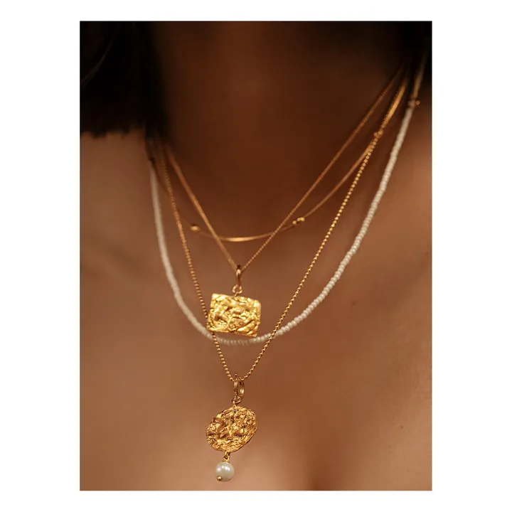 Nymphe Halskette Set mit 2 Charms | Gold- Produktbild Nr. 2