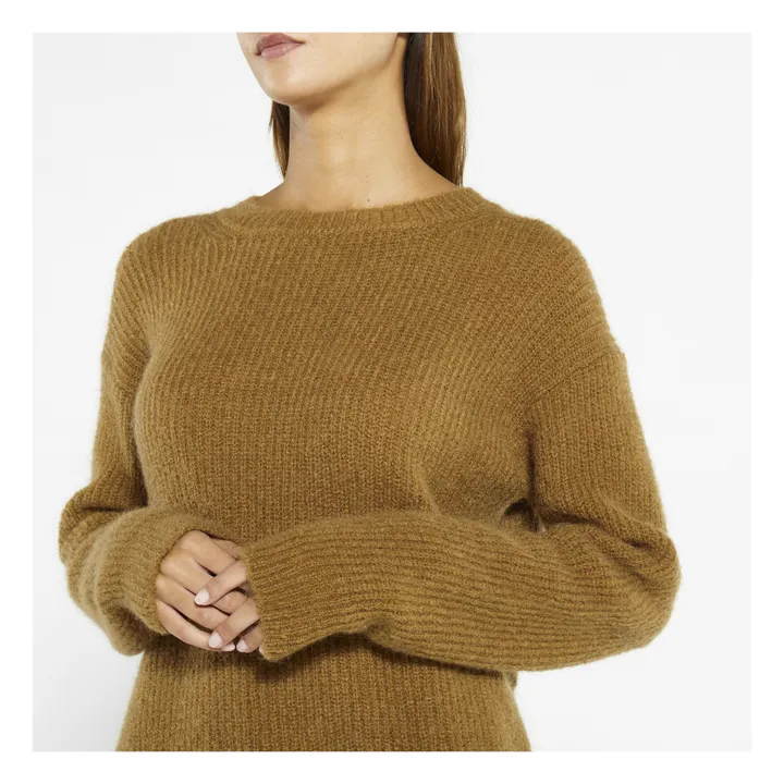 Mohair and Wool Jumper  | Olive green- Product image n°2