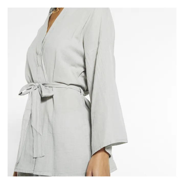 Yoko Organic Cotton Kimono - Women’s Collection  | Light grey- Product image n°4