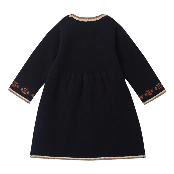 Caramel - Elara Baby Merino Dress - Midnight blue | Smallable