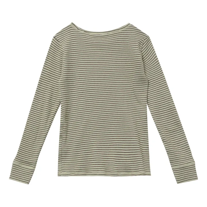 Kishon Striped T-shirt | Sage- Product image n°1