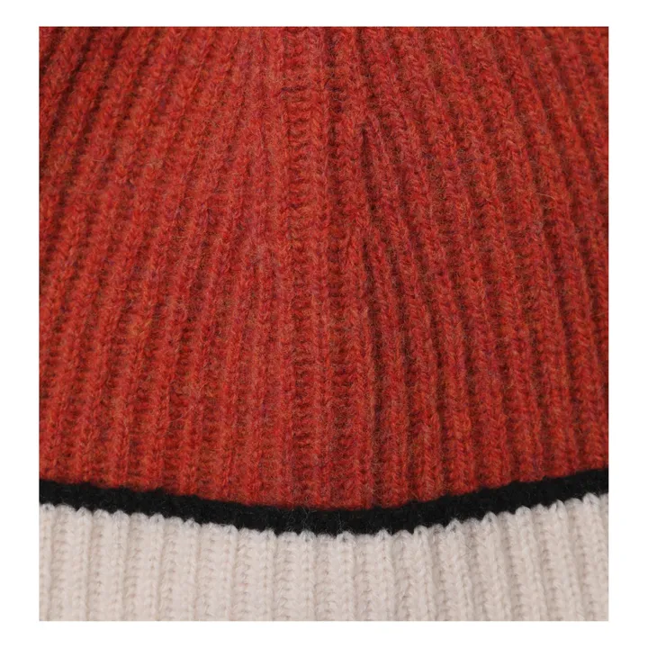 Mütze Merinowolle Zweifarbig Jeter | Rostfarben- Produktbild Nr. 3