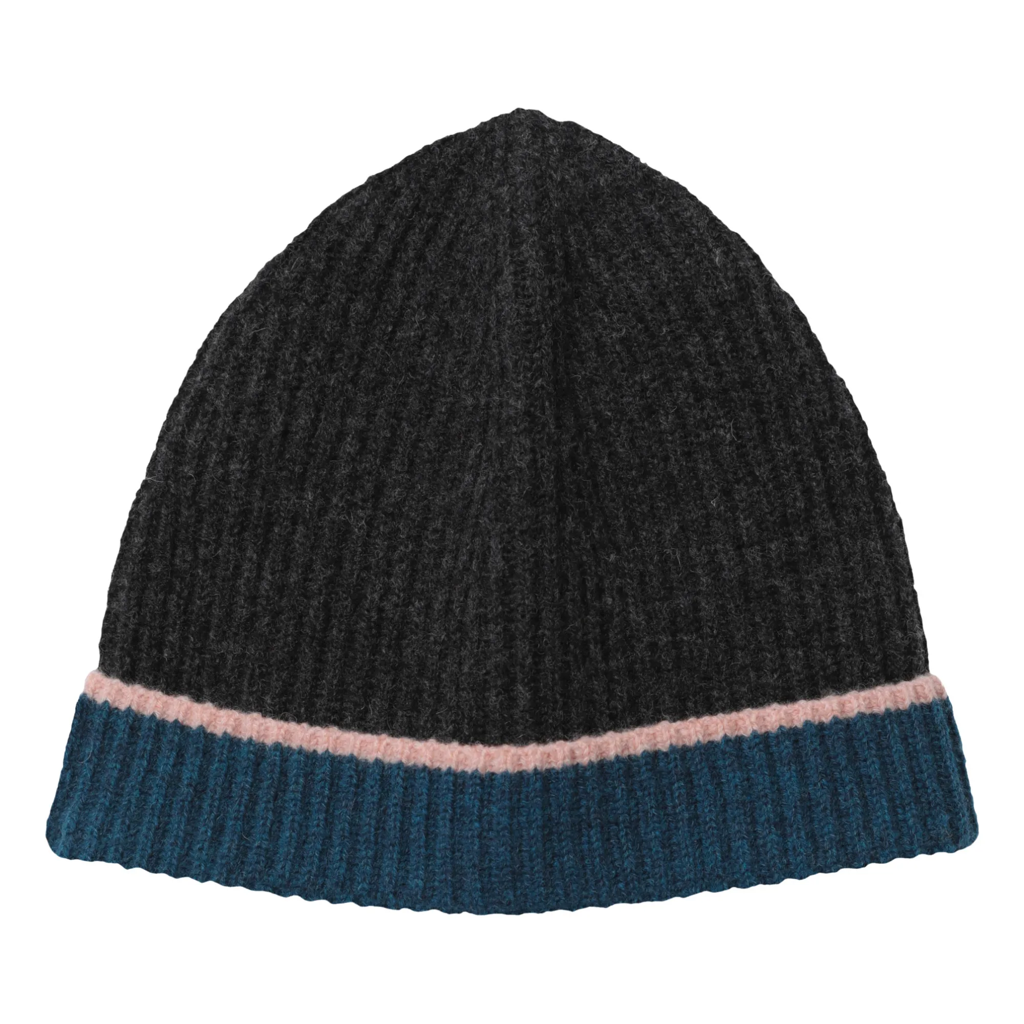 Caramel Charcoal Grey Jeter Two-Tone Merino Wool Hat