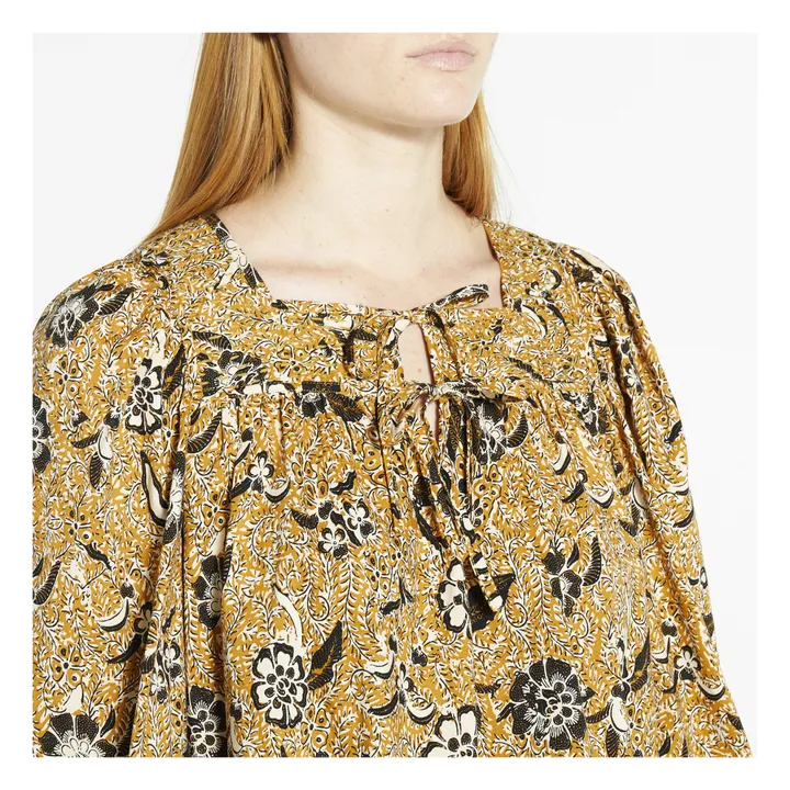Blusa con estampado batik Issa  | ámbar- Imagen del producto n°4