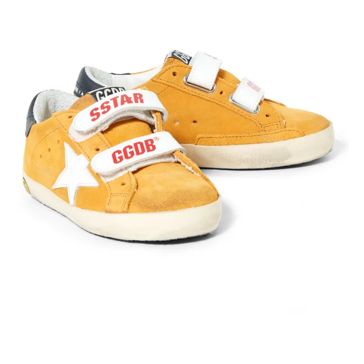Old School Suede Velcro Sneakers | Orange- Product image n°1