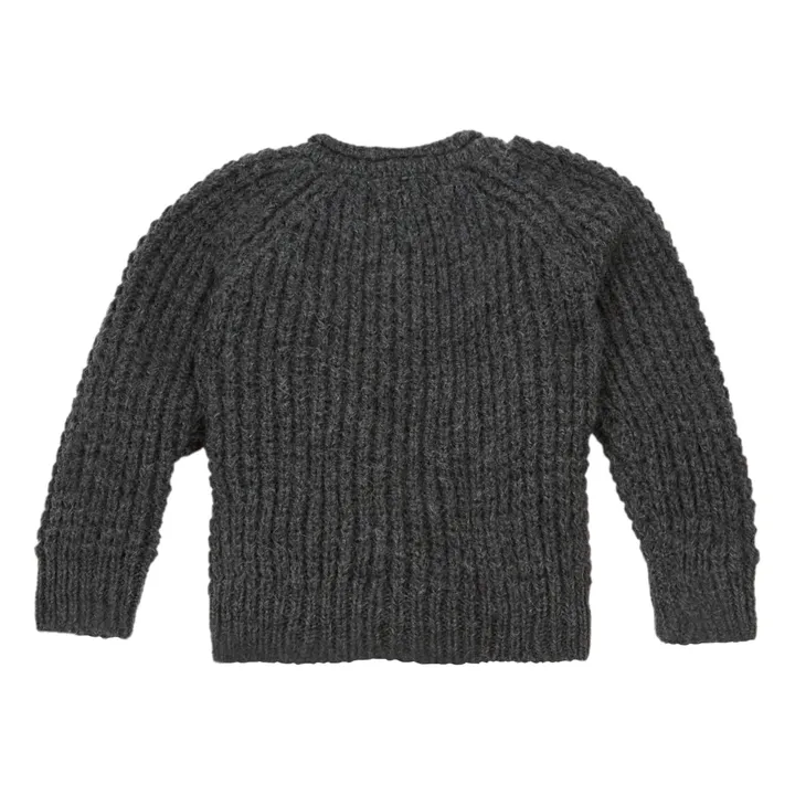 Cardigan | Charcoal grey- Product image n°1