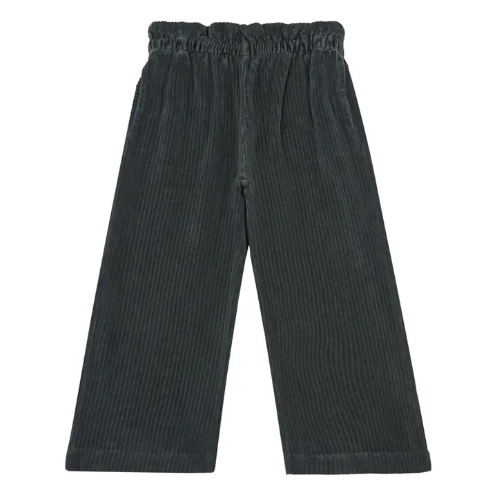 Pantaloni in velluto, in cotone bio | Grigio antracite- Immagine del prodotto n°0