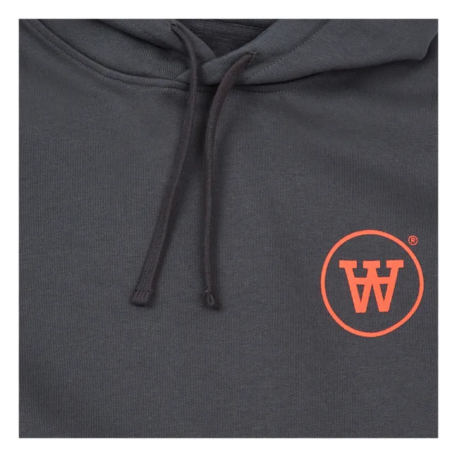 Ian Organic Cotton Logo Hoodie - Adult Collection  | Dark grey