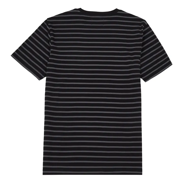 Ace Organic Cotton Striped T-shirt - Adult Collection  | Black- Product image n°2