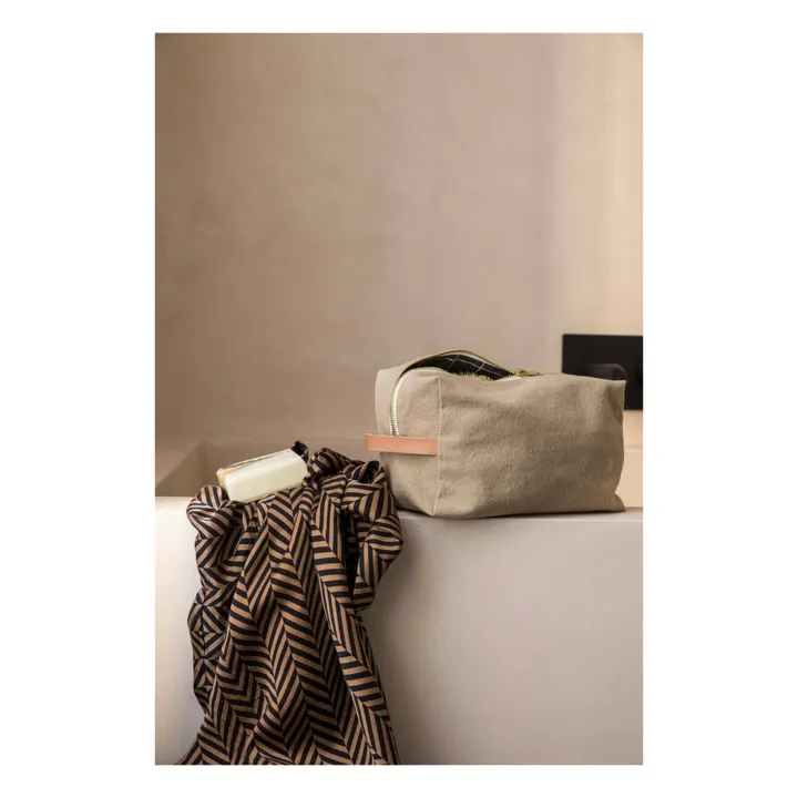 Iona Organic Cotton Cube Toilet Bag  | Ginger- Product image n°1