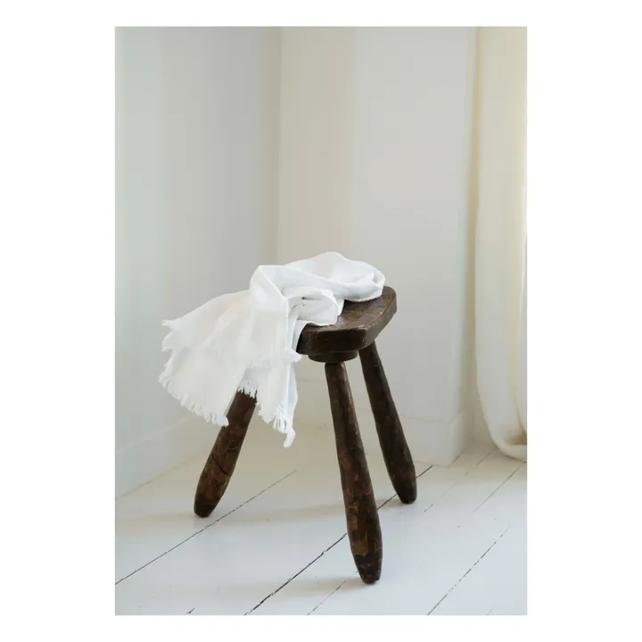Toalla de baño de algodón orgánico Luna | Blanco- Imagen del producto n°1