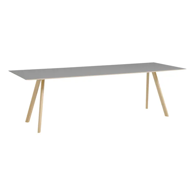 Table laquée CPH30, pietement en chêne  | Gris