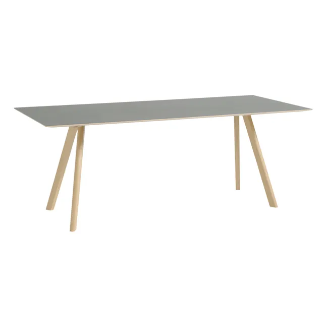 Table laquée CPH30, pietement en chêne  | Gris